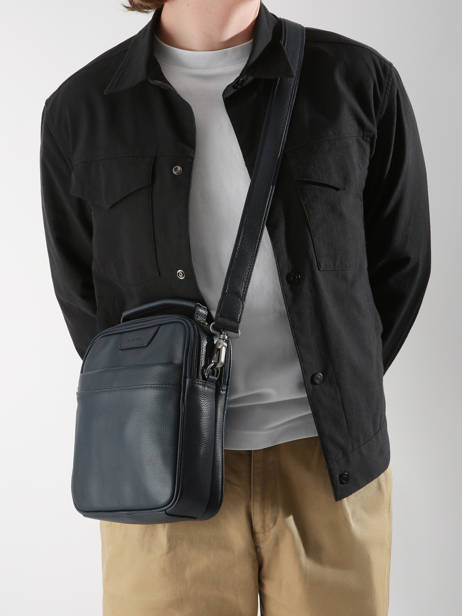 Cross Body Tas Flandres Leder Etrier Blauw flandres EFLA732M ander zicht 1